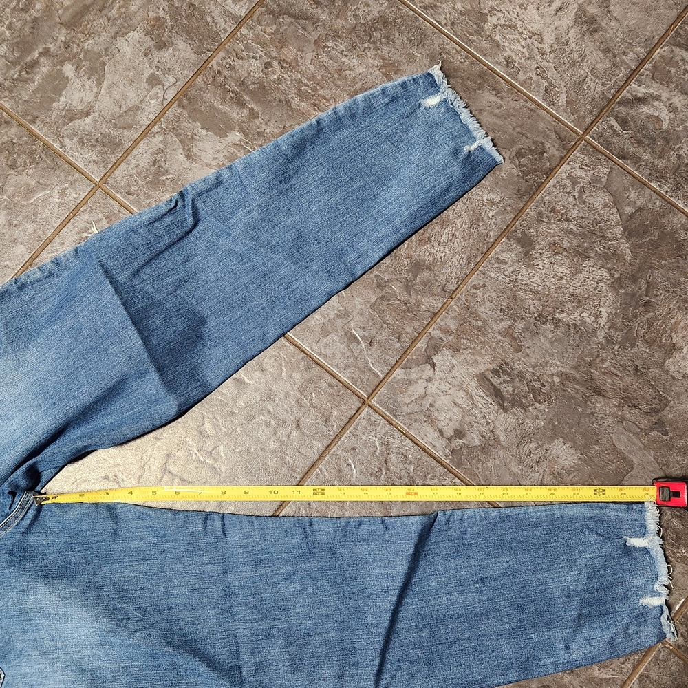 SO Women's Distressed High Rise  Mom Blue Jean. - Picture 10 of 10
